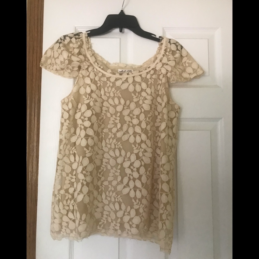 Max Studio Lacy Top
